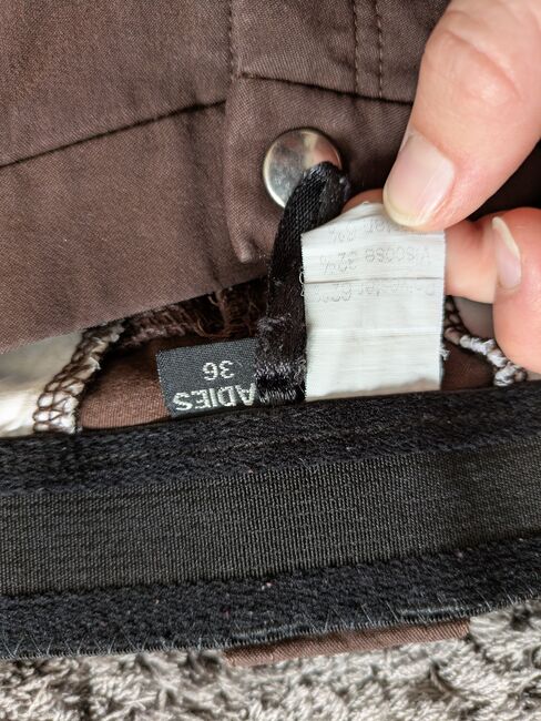 Braune Reithose mit Silikonbesatz gr 36, Laura , Bryczesy, Essen, Image 2
