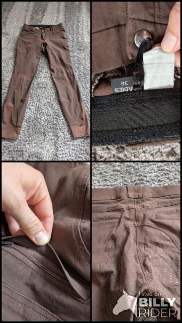 Braune Reithose mit Silikonbesatz gr 36, Laura , Bryczesy, Essen, Image 6