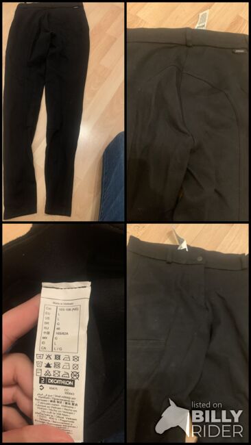 Reithose Gr. L schwarz, Fouganza (Decathlon), Ann-Kathrin Hoppe, Breeches & Jodhpurs, Schwalbach, Image 6