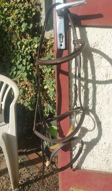 Trense, braun inkl Springvorderzeug/ Martingal Stichverzierung, Chetak , Kerstin , Bridles & Headstalls, Mönchengladbach 