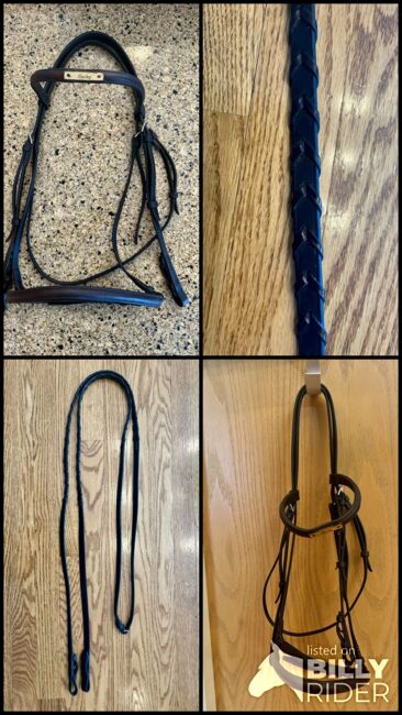 Bridle with Laced Reins (Brown Leather), Stephanie, Bridles & Headstalls, Edmonton , Image 5