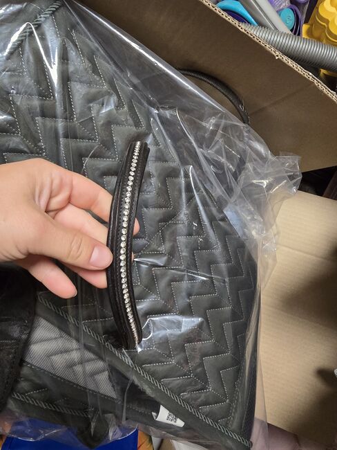 Stirnriemen Glitzer Glitzersteine VB COB Schwarz, Calevo, Isi, Naczółki, Quedlinburg