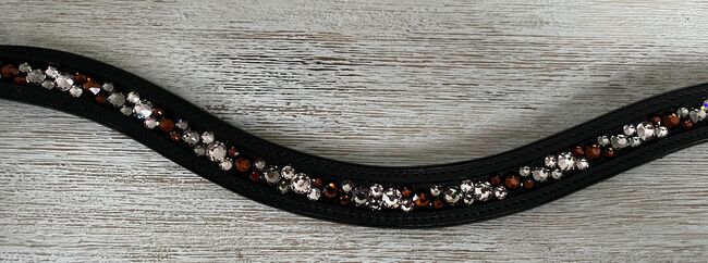 Stirnriemen "Greige" mit original Swarovski, DIY original Swarovski, Jule, Browbands, Münchenbernsdorf, Image 3