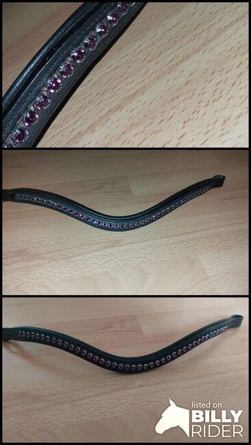 Stirnriemen lila glitzersteinchen, Powerhorse, Browbands, Ziemetshausen, Image 3