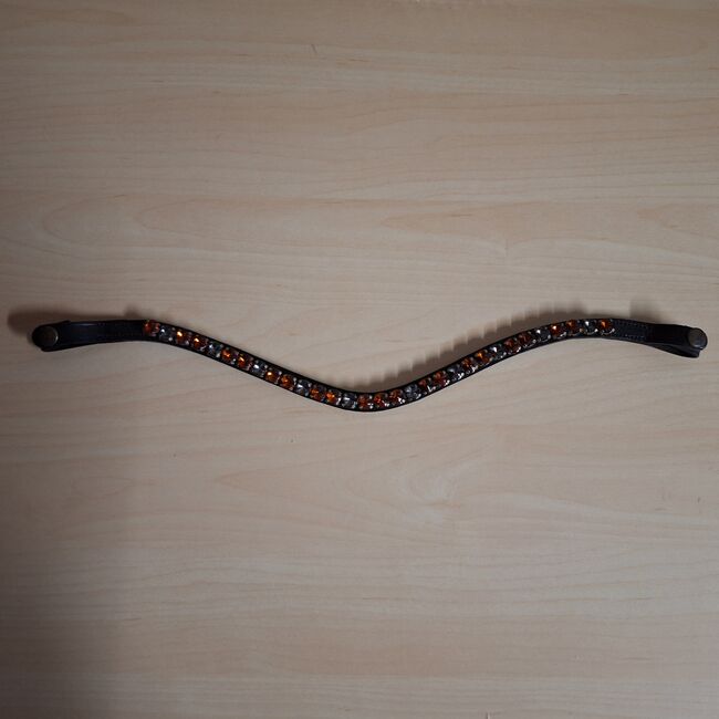 Stirnriemen WB Braun Grau, Hufbotique, ADN, Browbands, Duisburg
