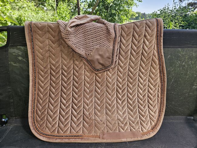 Braunes Kentucky Horsewear Set Velvet Pearls, Kentucky Velvet Pearls, Laura, Dressage Pads, Recklinghausen, Image 2