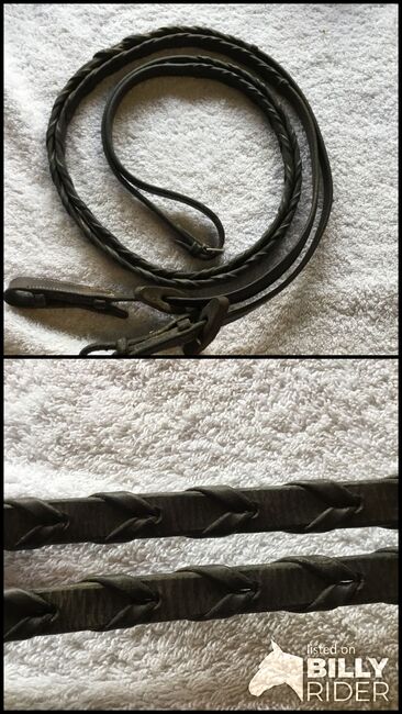 Brown plaited leather reins, Shires, Rachel Telling, Other, Perranarworthal, Image 3