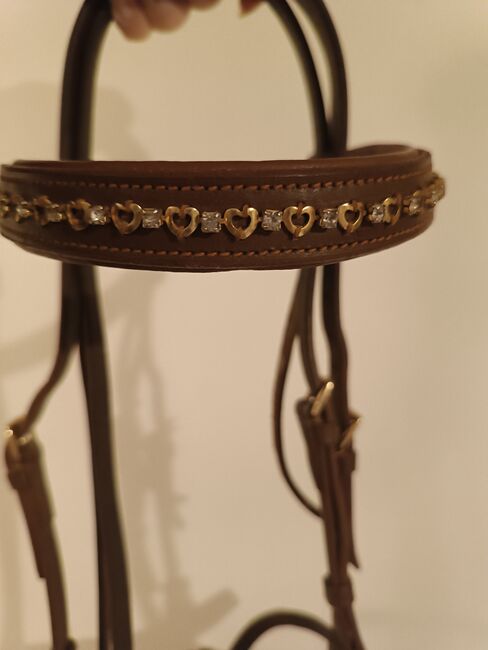 Braune WB Trense mit goldenen Schnallen, M. Lüers, Bridles & Headstalls, Magdeburg , Image 4