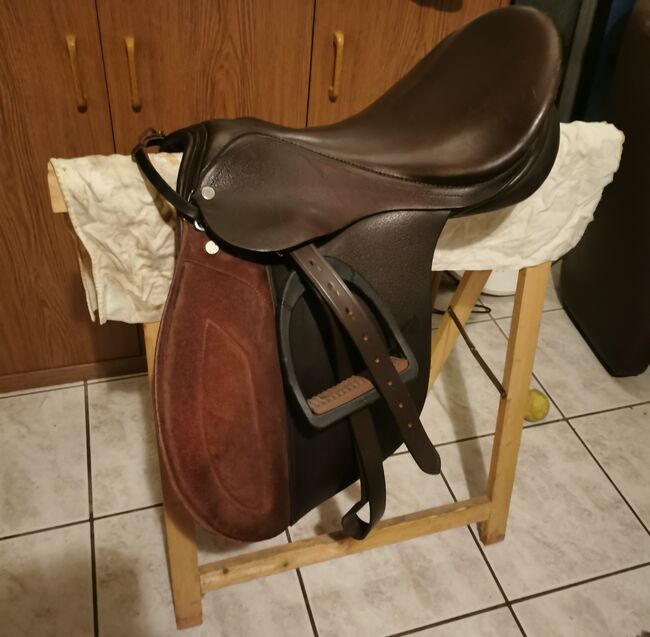 Brauner Vs-Sattel, Schwerpunkt springen, Haflinger Unbekannt, Steff, All Purpose Saddle, Würselen , Image 8