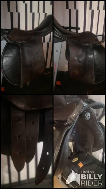 Brauner Leder Ponysattel 15 Zoll, Steffi, All Purpose Saddle, Aying, Image 7