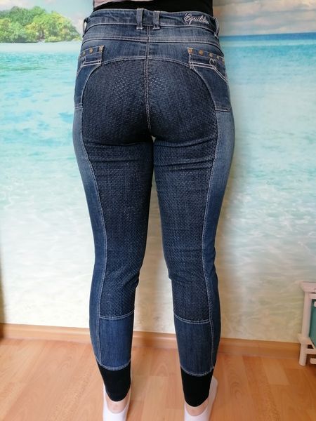 Denim-Grip-Vollbesatzreithose, Größe 36/ S, Equilibre Denim-Grip-Vollbesatzreithose Karen, Eva, Bryczesy, Hargesheim, Image 5