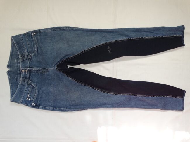 HKM Jeansreithose 42 Kunstleder-Vollbesatz Hochbund-/Highwaist Jeans Reithose, HKM, Anne, Bryczesy, Wahrenholz, Image 6