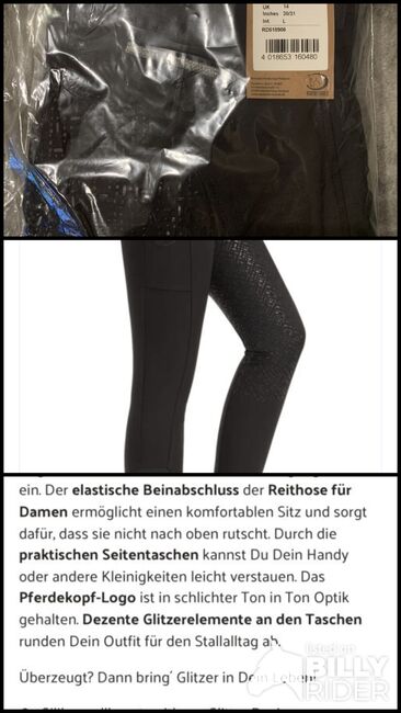 Reithose NEU 🌺, Riders Choice  Reithose Glitter , Selina 🐎🌺, Bryczesy, Dingolshausen , Image 4