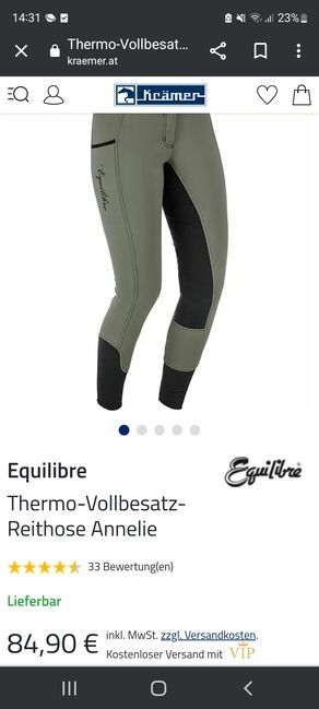 Thermo Reithose Equilibre Gr 44, Equilibre, Yvonne, Bryczesy, Pettnau, Image 5