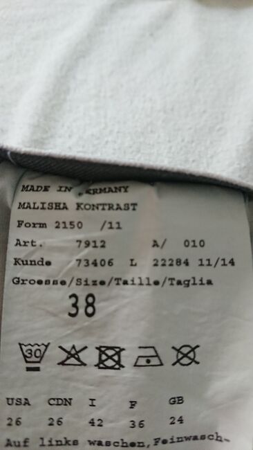 Pikeur Reithose Gr. 38 Petrol Green, Pikeur  Malisha Kontrast, Eva, Bryczesy, Guntersblum , Image 3