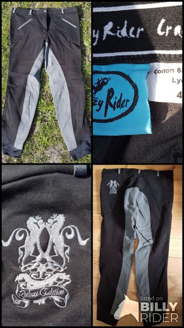 Vollbesatz Reithose mit Stickerei, Crazy Rider , Nimue Morgan, Bryczesy, Beverstedt, Image 5