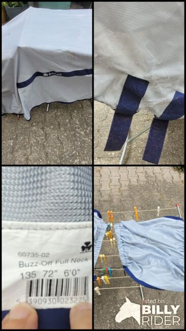 Bucas Buzz-Off Fliegendecke  Ekzemerdecke Full Neck Weidedecke Größe 135 cm, Bucas Bucas Buzz-Off  mit Halsteil und Bauchlatz, Chris, Horse Blankets, Sheets & Coolers, Bechtheim, Image 8