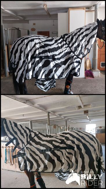 Bucas Buzz Off Full Neck Fliegendecke Gr.155 nagelneu, Bucas Buzz Off Zebra Full Neck, Katja Nirschl , Horse Blankets, Sheets & Coolers, Irschenberg, Image 3