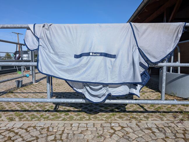 Bucas Buzz Off Full Neck - silver / navy - Fliegendecke / Ekzemerdecke, Bucas Bucas Buzz Off Full Neck - silver / navy , Peter, Horse Blankets, Sheets & Coolers, Dresden Gompitz, Unkersdorf