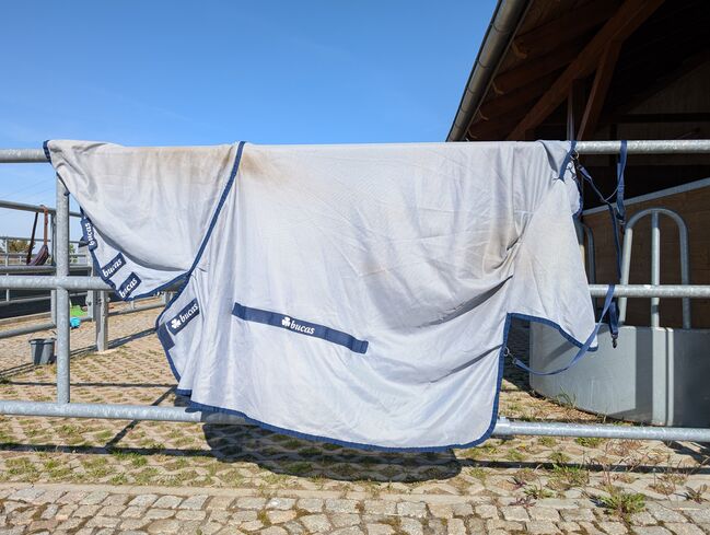 Bucas Buzz Off Full Neck - silver / navy - Fliegendecke / Ekzemerdecke, Bucas Bucas Buzz Off Full Neck - silver / navy , Peter, Pferdedecken, Dresden Gompitz, Unkersdorf, Abbildung 4