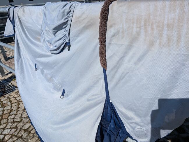 Bucas Buzz Off Full Neck - silver / navy - Fliegendecke / Ekzemerdecke, Bucas Bucas Buzz Off Full Neck - silver / navy , Peter, Horse Blankets, Sheets & Coolers, Dresden Gompitz, Unkersdorf, Image 2