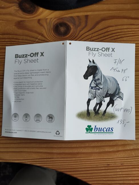 bucas buzz-off x 145 Fliegendecke, Bucas Buzz-off x Fliegendecke 145 cm, Frauke Morgenroth, Horse Blankets, Sheets & Coolers, Norderstedt, Image 2