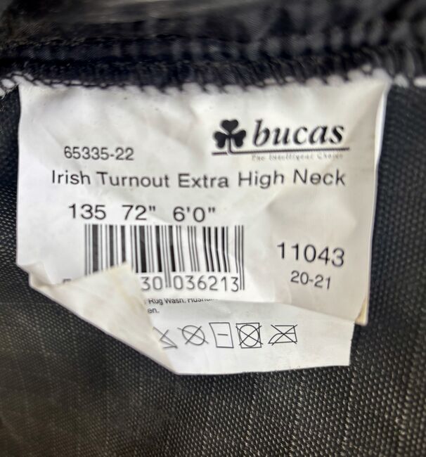 Bucas Irish Turnout Extra High Neck 300g 135cm, Bucas  Irish Turnout , Isabel , Derki dla konia, Bochum, Image 6