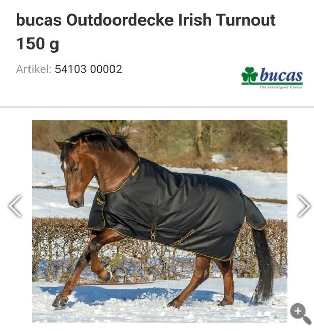 Bucas Regendecke irish tourn out, 1,35m, 150g neuwertig, Bucas Irish tourn out , Janine , Horse Blankets, Sheets & Coolers, Nachrodt 
