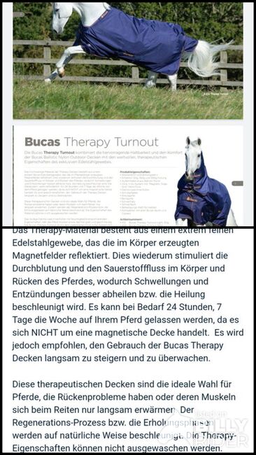 Bucas Therapy Turnout light 165 cm, Bucas, Julia, Horse Blankets, Sheets & Coolers, Korbach, Image 3