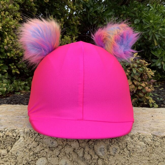 Buggez Reithelmüberzug PINK mit Pompoms, Buggez , Maya (Swisshorseshop), Riding Helmets, Frauenfeld