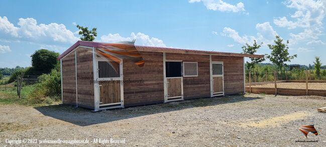 Aussenbox, Pferdestall bauen, Pferdebox und Offenstall kaufen, Weidehütte pferd, Heuraufe pferd,, AUSSENBOXEN PFERDESTALL, AUSSENBOXEN, Horse & Stable Mats, Wałcz, Image 2