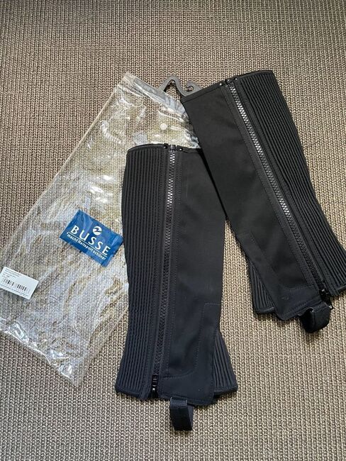 Busse Chaps "Beginner" Small/Wide - Kurz/ Weit Schwarz,NEU❤️, Busse Beginner, Nicky69, Half Chaps, Spenge