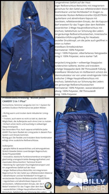 Busse Winter Parka Reitjacke Gr M Camery, Busse Camery, Laura Lohmann  (Lohmann Reithosen ), Riding Jackets, Coats & Vests, Werl, Image 7