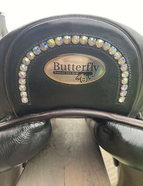 Butterfly Dreasursattel Uta Gräf mit Swarowski Steinen, Butterfly Dressursattel Uta Gräf, Nadine Sommer, Dressage Saddle, Warstein, Image 2