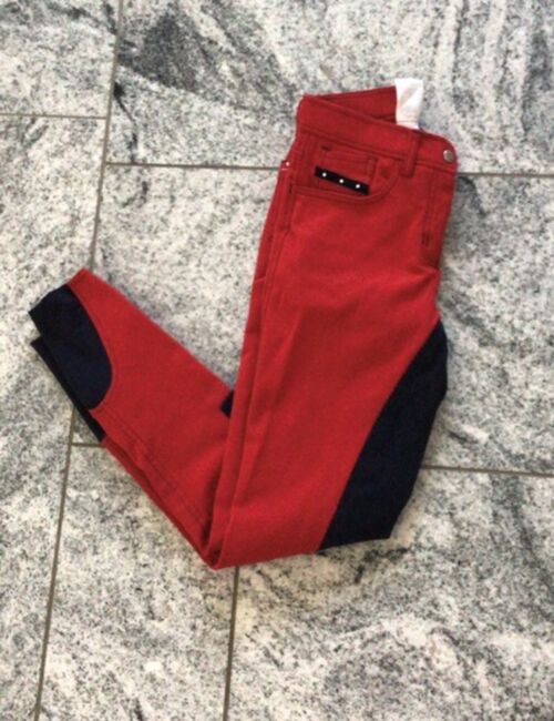 Reithose Vollbesatz rot / navy in S, Eurostar, CB, Breeches & Jodhpurs, Balingen