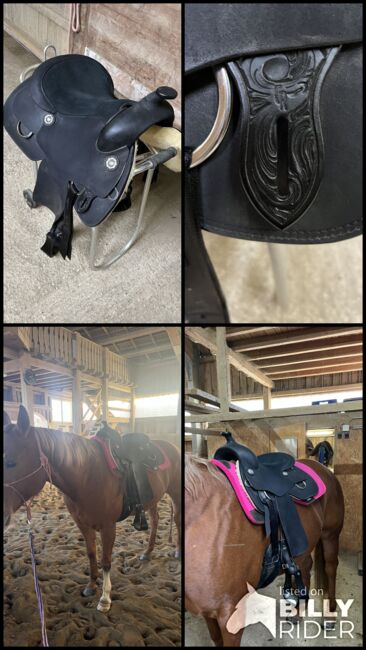 California Ranch Sattel Definition QH II 16! Rough out black, California Ranch Definition , Melanie Treul, Western Saddle, Kematen am Innbach , Image 6