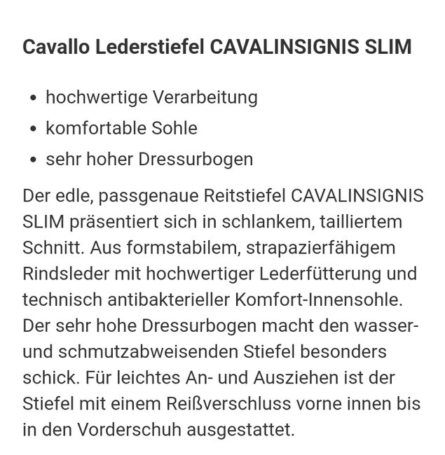 Cavallo Lederreitstiefel Cavalinsignis Slim fast neu, Gr.5,5, Cavallo Cavalinsignis , Anja, Reitstiefel, Dettelbach, Abbildung 3