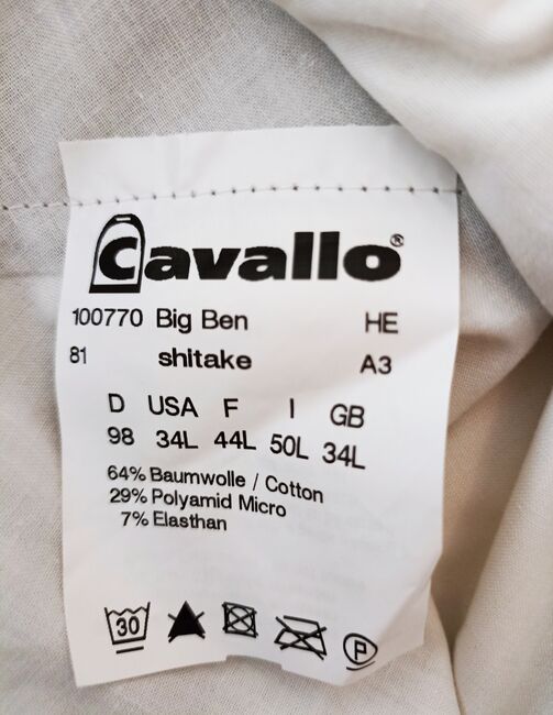 Cavallo Herren-Reithose „Big Ben“ – NEU mit Etikett – Gr.98, Cavallo  Big Ben , Jazz, Men's Breeches & Jodhpurs, Monheim am Rhein Baumberg, Image 6