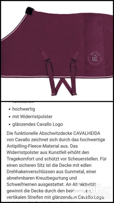 Cavallo Abschwitzdecke CAVALHEIDA, Cavallo, J.B., Horse Blankets, Sheets & Coolers, Oelde, Image 3