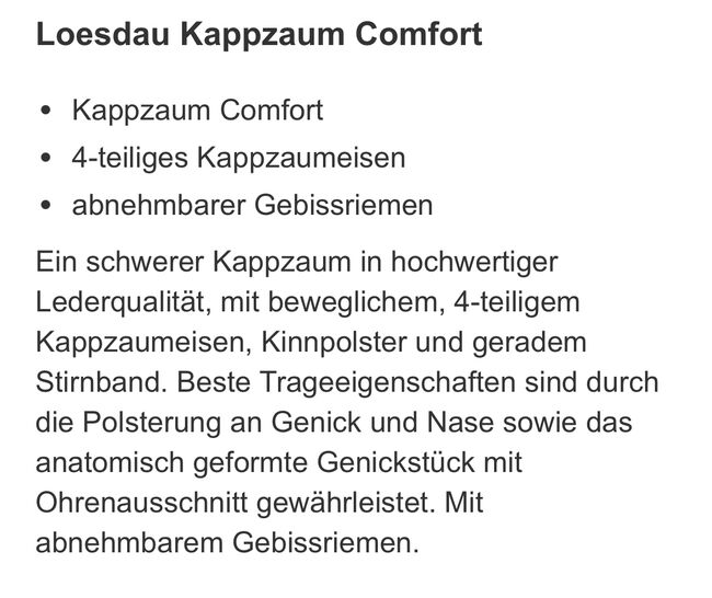 Kappzaum Loesdau Comfort, Loesdau  Comfort, Melanie Kolz, Lonżowanie, Schuby, Image 4
