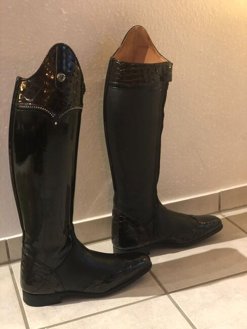 Celeris Dressurstiefel Schwarz Braun Lack 41,5 H46 W37,5 !neu!, Celeris Reiten&Leder, Charly, Riding Boots, Spelle, Image 3