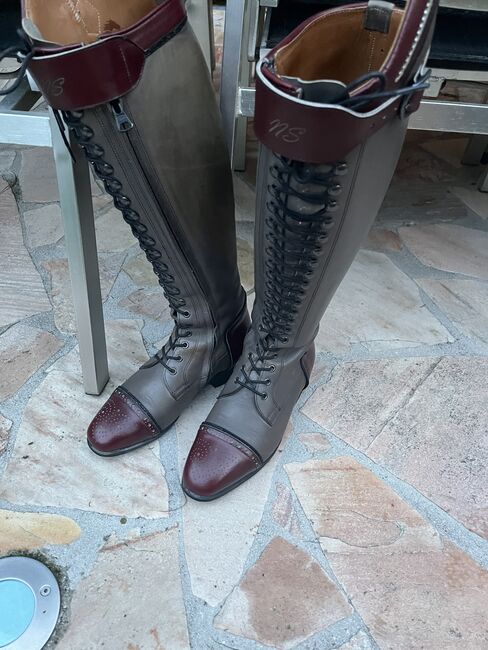 Celeris Reitstiefel Anthrazit-Weinrot, Celeris, Nadine , Riding Boots, Zwölfaxing, Image 3