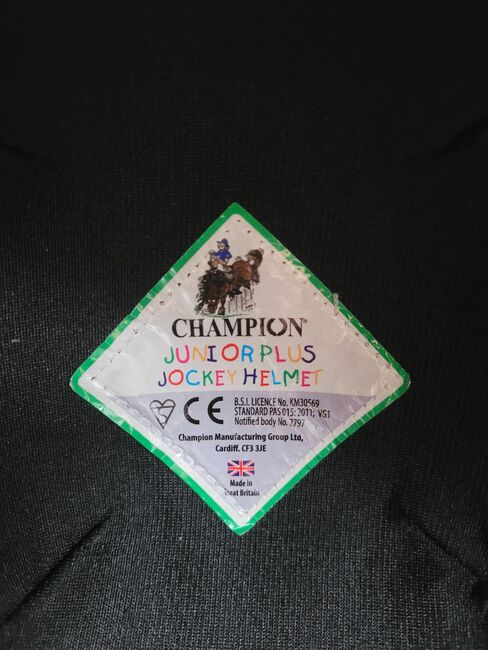 Champion Junior Plus Jockey Helmet/Skull Cap PAS015:2011 Sizes 51/6 1/4 /00, Champion Junior Plus  Skull Cap size 51, Kathy, Riding Helmets, Chester, Image 7