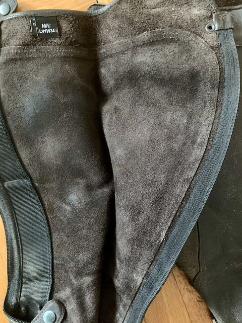 CHAPS 4 riders, gebraucht, günstig abzugeben, For riders Chaps classic dunkelbraun, MiKa, Half Chaps, Wien