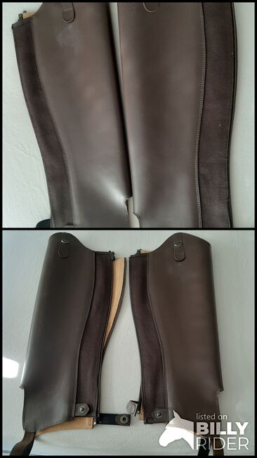 Chaps Glattleder dunkelbraun, L/W, Irmtraud Schmidt, Half Chaps, Wassenberg, Image 3