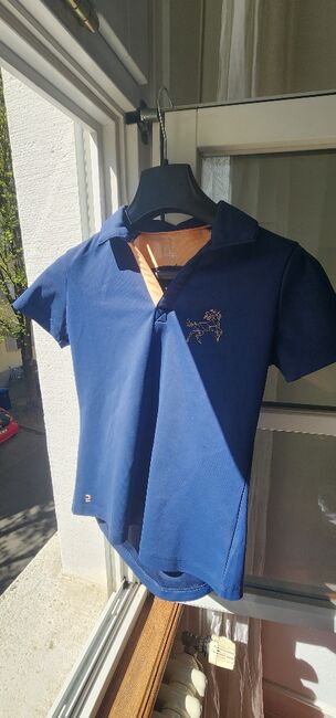 Kinderreitpoloshirt Fouganza (Decathlon), blau/orange, 12 Jahre, Decathlon, Thomas, Children's Shirts & Tops, Konstanz