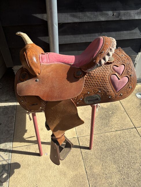 Westernzadel kind, Geen Geen, Inge, Western Saddle, Bladel