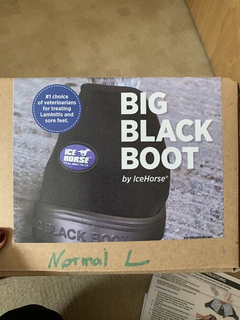 Kühlhufschuh Größe L, IceHorse Big Black Boot , Vanessa Dach, Buty dla konia, Bebra