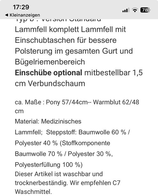 Christ Fellsattel Intro Größe Pony, Christ Ibero, Branda , Lambskin Pad, Belm, Image 8