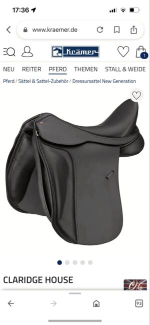 Clarridge House Dressursattel New Generation 17 Zoll, Clarridge House New Generation 17 Zoll, Samantha Türpisch, Dressage Saddle, Lößnitz